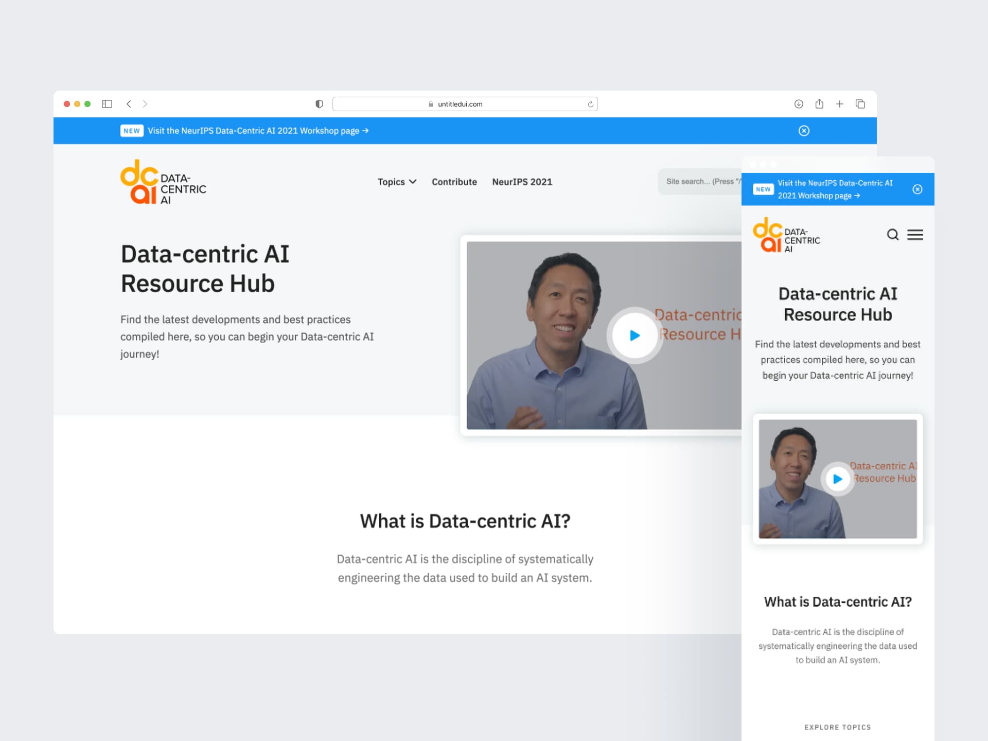 Data-Centric AI Resource Hub Using Gatsby and Headless WordPress